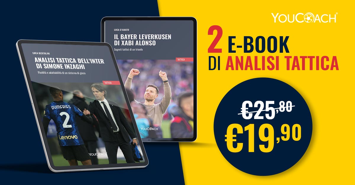 Promo speciale: 19,90€ (invece di 25,90€) per i due e-Book dedicati all'Inter di Simone Inzaghi e al Bayer Leverkusen di Xabi Alonso