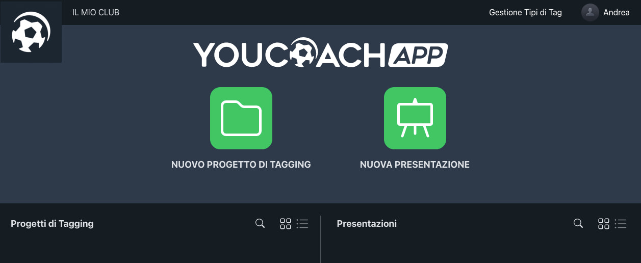 Crea progetto YouCoachApp Video Analysis