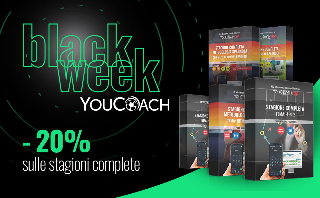 YouCoach Black Week 2024: 20% di sconto sulle Stagioni Complete