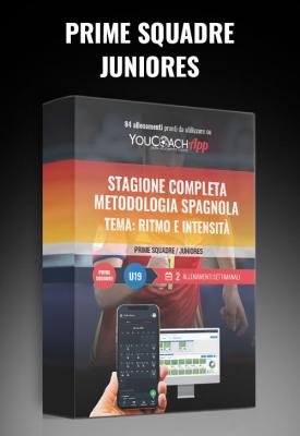 Stagione Completa Metodologia Spagnola tema "Ritmo e intensità" - Prima squadra e Juniores - 2 allenamenti