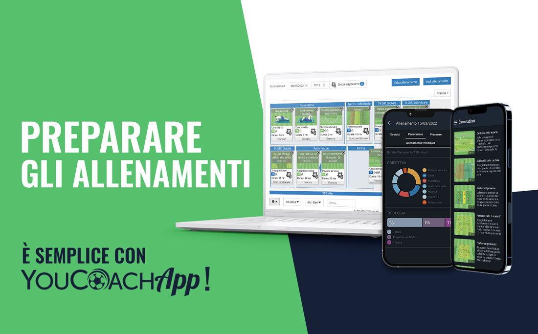 Come creare e preparare gli allenamenti di calcio con YouCoachApp