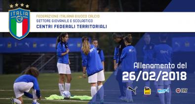 Allenamento del 26 Febbraio Centri Federali Territoriali